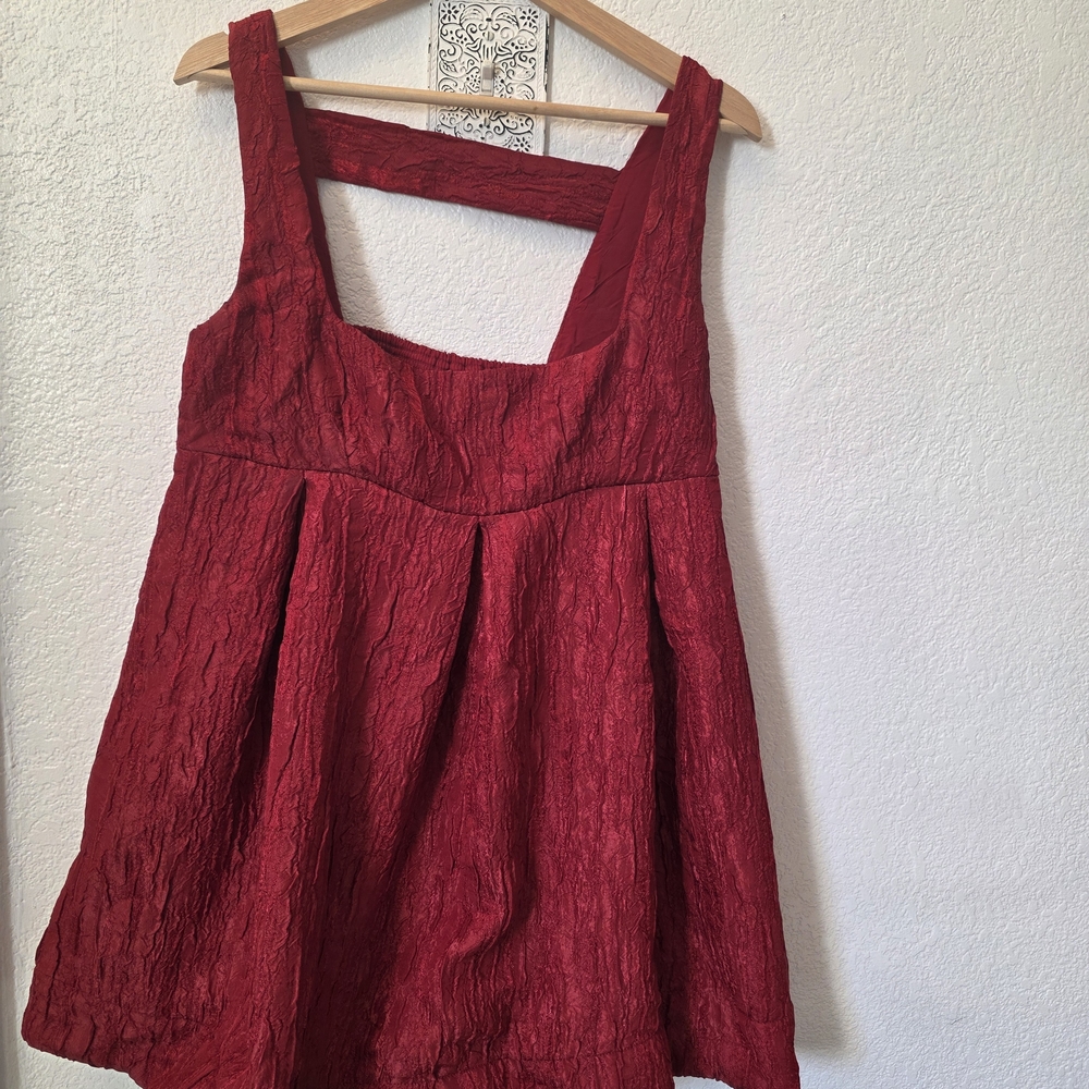 Anthropologie Crimson Textured Dress